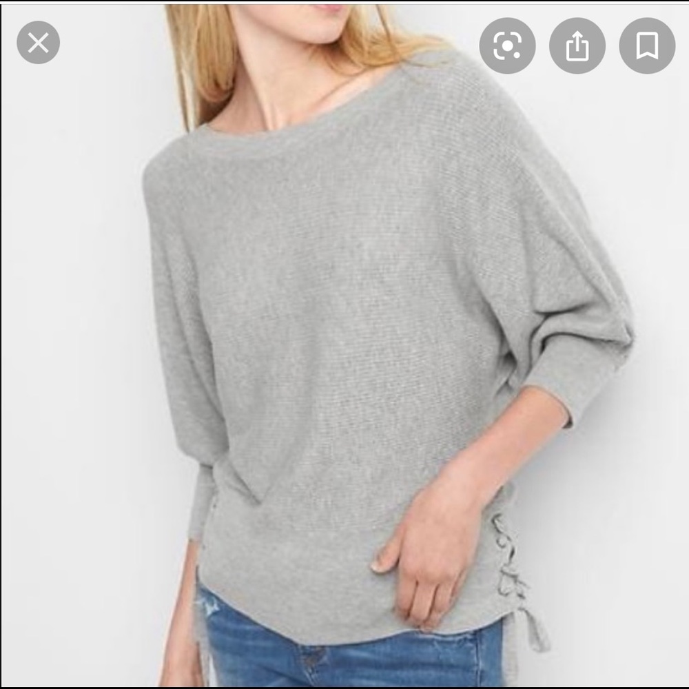 Gap boatneck sweater with side laces